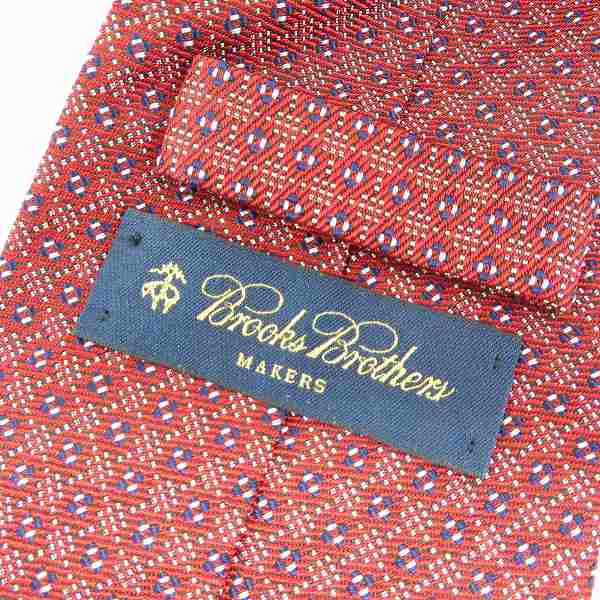 実際に弊社で買取させて頂いたBrooks Brothers/ブルックスブラザーズ シルク生地 ネクタイ アメリカ製 レッドの画像 3枚目