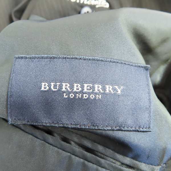 実際に弊社で買取させて頂いたBURBERRY LONDON/バーバリーロンドン スーツ ダブル ウール ブラック系 シャドーストライプ 2P AB7の画像 2枚目