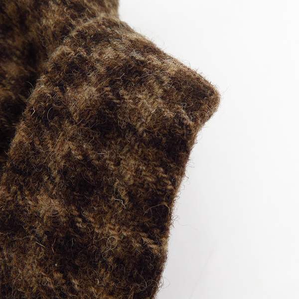 実際に弊社で買取させて頂いたURBAN RESEARCH×HARRIS TWEED/アーバンリサーチ×ハリスツイード チェックロングコート/Mの画像 5枚目