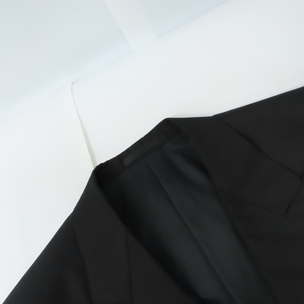 実際に弊社で買取させて頂いたBURBERRY LONDON/バーバリーロンドン スーツ ダブル ウール ブラック系 無地 2P AB7の画像 6枚目