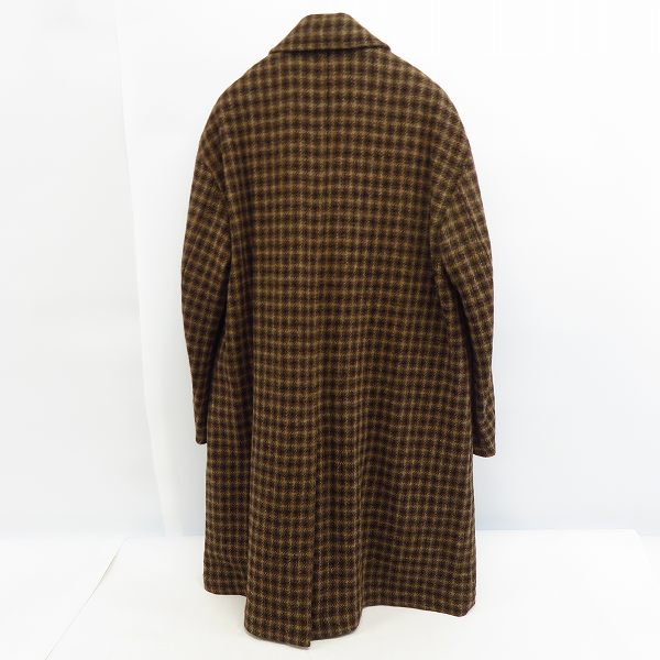 実際に弊社で買取させて頂いたURBAN RESEARCH×HARRIS TWEED/アーバンリサーチ×ハリスツイード チェックロングコート/Mの画像 1枚目