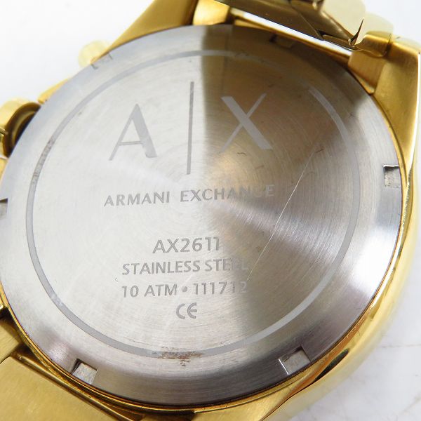 実際に弊社で買取させて頂いたARMANI EXCHANGE/アルマーニエクスチェンジ DREXLER ドレクスラー クオーツ AX2611 【動作未確認】の画像 3枚目