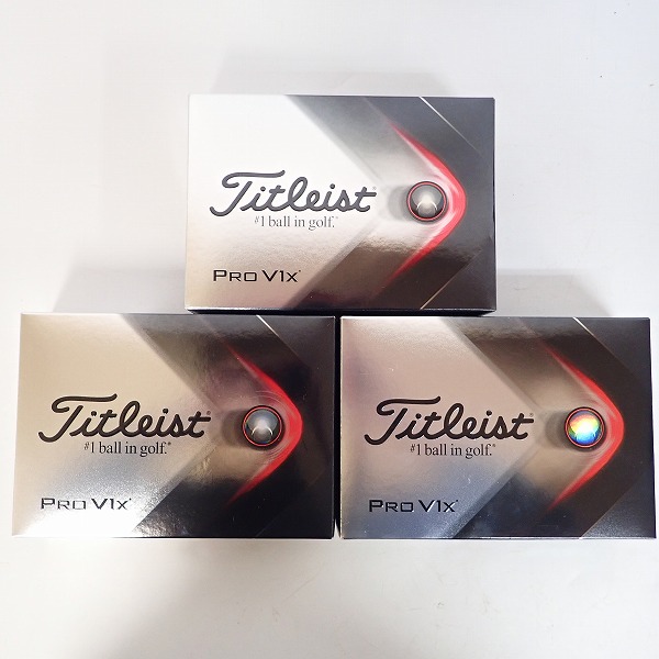 実際に弊社で買取させて頂いた【未使用】Titleist/タイトリスト PRO V1x 2021年モデル ゴルフボール ホワイト 3ダース の画像 2枚目