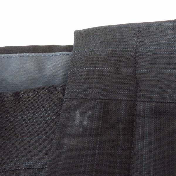 実際に弊社で買取させて頂いたBURBERRYS/バーバリーズ ウール シャドーストライプ 2P ダブル スーツ ブラック×ネイビー AB7の画像 4枚目