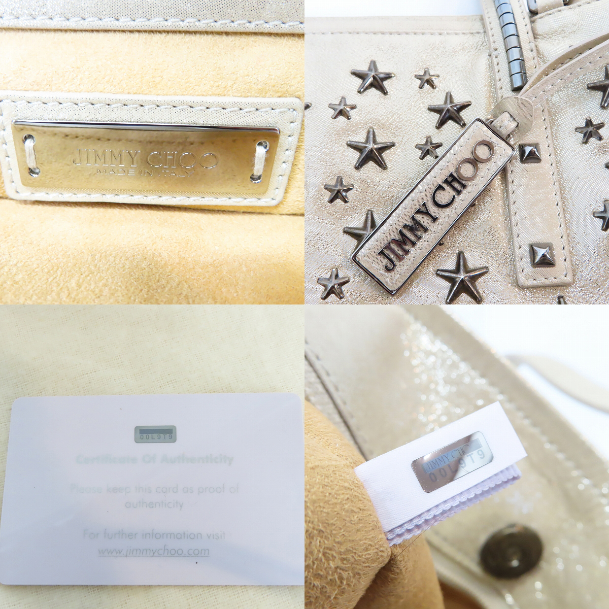 実際に弊社で買取させて頂いたJIMMY CHOO/ジミーチュウ スタースタッズ ハンドバッグの画像 5枚目