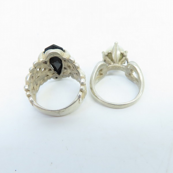 実際に弊社で買取させて頂いたJean Paul Gaultier/ジャンポールゴルチエ サイドアラベスクデザイン ストーンセット リング 16.5/19号 2点セットの画像 2枚目