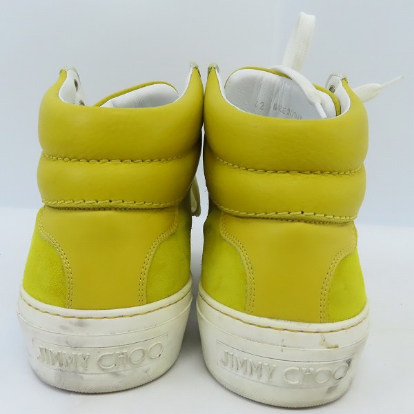 実際に弊社で買取させて頂いたJIMMY CHOO/ジミーチュウ スウェードレザー ハイカットスニーカー 42の画像 1枚目