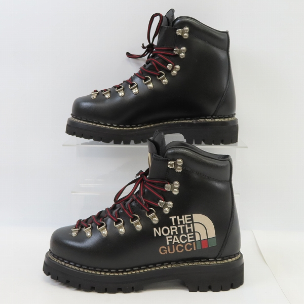 【美品】GUCCI マウンテン ブーツ 36イタリア製 保存箱 保存袋 付き THE NORTH FACE×GUCCI/ノースフェイス×グッチ ANKLE BOOTS/アンクル