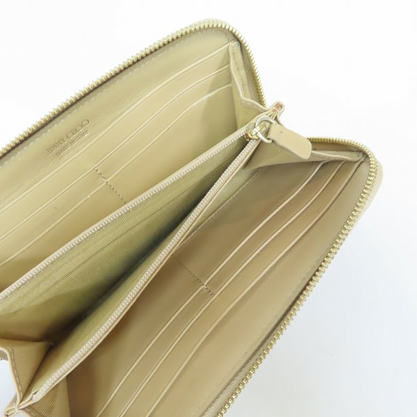 実際に弊社で買取させて頂いたJIMMY CHOO/ジミーチュウ スタースタッズ ラウンドジップ 長財布の画像 3枚目