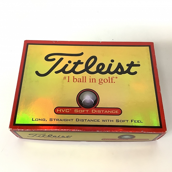 実際に弊社で買取させて頂いた【未使用】Titleist/タイトリスト HVC SOFT DISTANCE ゴルフボール 1ダースの画像 2枚目