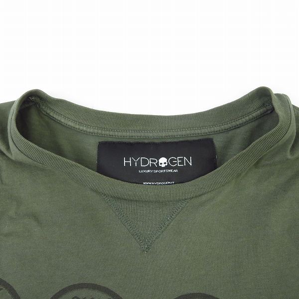 実際に弊社で買取させて頂いたHYDROGEN/ハイドロゲン 長袖Tシャツ スカルプリント ワッペン/Lの画像 5枚目