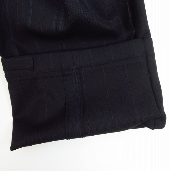 実際に弊社で買取させて頂いたBURBERRYS/バーバリーズ ウール シャドーストライプ 2P ダブル スーツ ブラック×ネイビー BBD31-304-29 Size：AB7の画像 6枚目