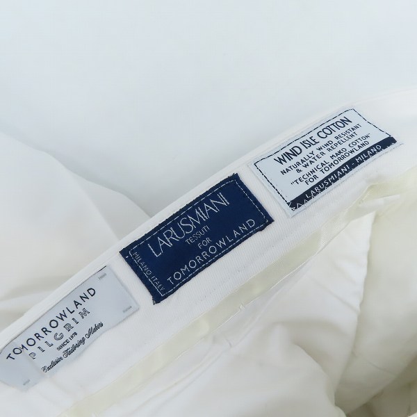 実際に弊社で買取させて頂いたTOMORROWLAND/トゥモローランド PILGRIM  LARUSMIANI コットン スリムスタックスラックス/48の画像 2枚目