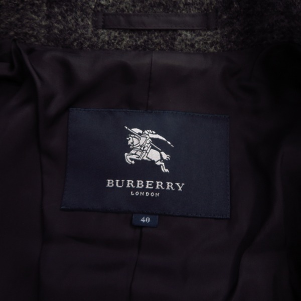 実際に弊社で買取させて頂いたBurberry/バーバリー チェック柄ピーコート/40の画像 3枚目