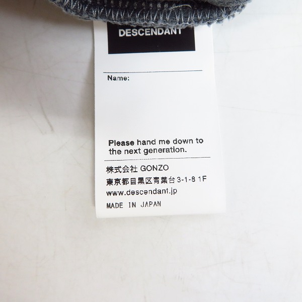 実際に弊社で買取させて頂いたDESCENDANT/ディセンダント ハーフジップ パイル生地パーカー 2の画像 3枚目