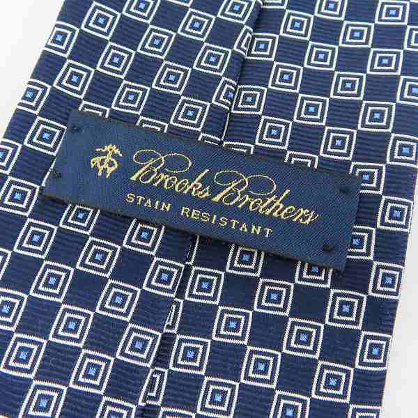 実際に弊社で買取させて頂いたBrooks Brothers/ブルックスブラザーズ シルク生地 ネクタイ アメリカ製 ネイビーの画像 3枚目