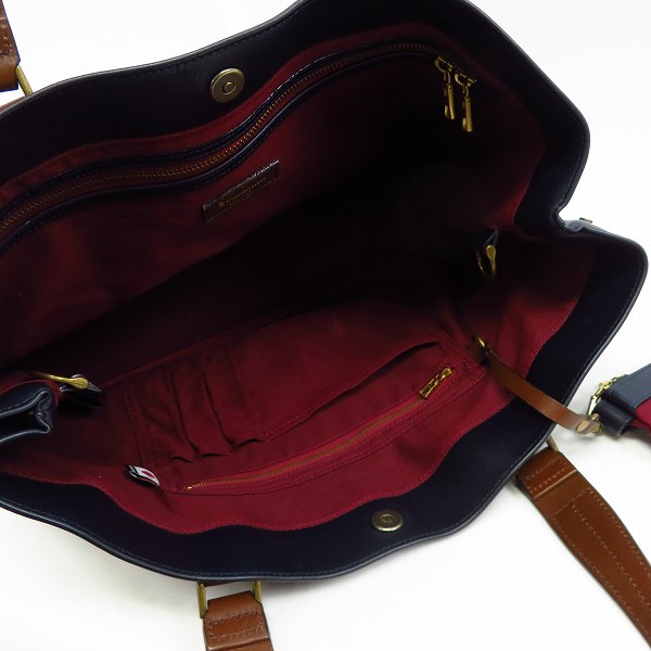 実際に弊社で買取させて頂いたMASTER PIECE/MSPS/マスターピース Gloss ver.2/グロス バージョン2 レザートートバッグ 01643-v2の画像 5枚目