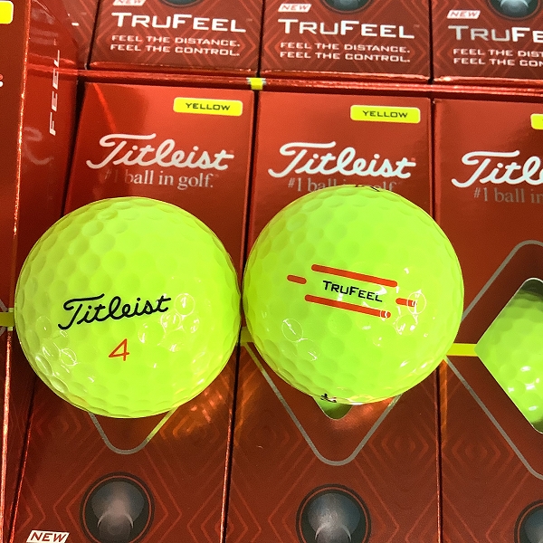 実際に弊社で買取させて頂いた【未使用】Titleist/タイトリスト TRUFEEL YELLOW ゴルフボール 2ダースの画像 1枚目