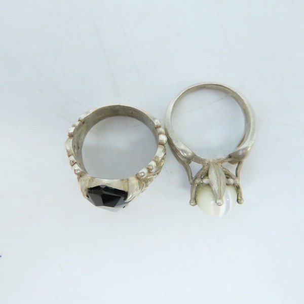 実際に弊社で買取させて頂いたJean Paul Gaultier/ジャンポールゴルチエ サイドアラベスクデザイン ストーンセット リング 16.5/19号 2点セットの画像 1枚目