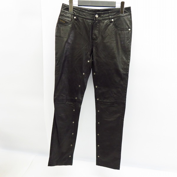 実際に弊社で買取させて頂いたDIESEL BLACK GOLD/ディーゼル ブラック ゴールド ラムレザーパンツ/27