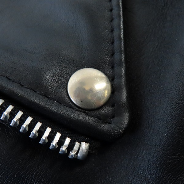 実際に弊社で買取させて頂いたSchott/ショット DOUBLE RIDERS OILED COWHIDE ダブルライダースジャケット カウハイド/38の画像 5枚目