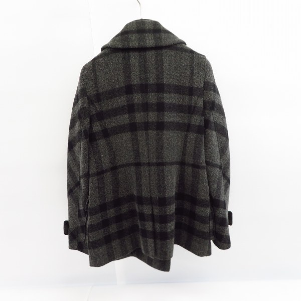 実際に弊社で買取させて頂いたBurberry/バーバリー チェック柄ピーコート/40の画像 1枚目