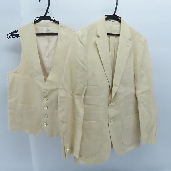 実際に弊社で買取させて頂いたEDIFICE/エディフィス リネン テーラードジャケット/ベスト/46 2点セット