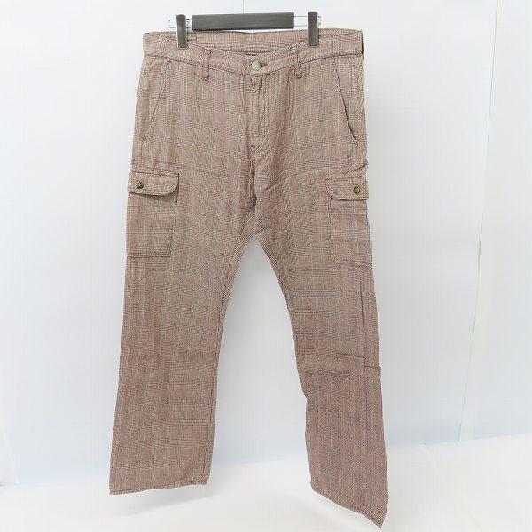 実際に弊社で買取させて頂いたTHE FLAT HEAD/フラットヘッド R.J.B グレンチェック カーゴパンツ 34