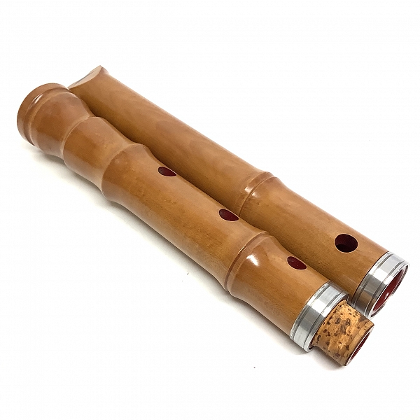 実際に弊社で買取させて頂いた尺八 木製 在銘 清風 琴古流 全長48.3cm 和楽器の画像 8枚目