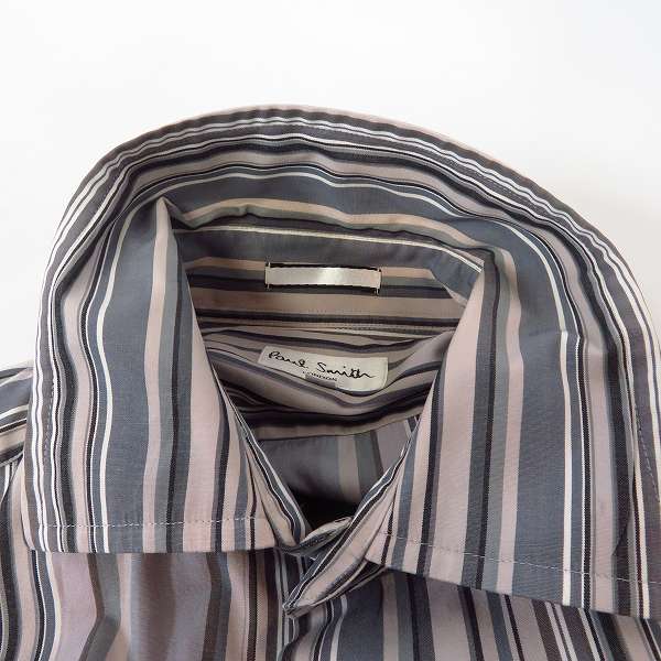 実際に弊社で買取させて頂いたPaul Smith/ポールスミス ストライプ柄 長袖シャツ Lの画像 5枚目