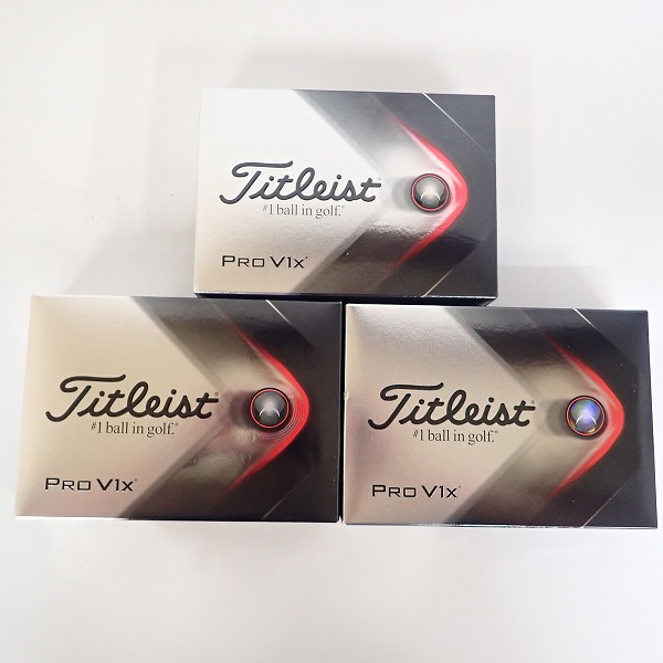 実際に弊社で買取させて頂いた【未使用】Titleist/タイトリスト PRO V1x 2021年モデル ゴルフボール 3ダース の画像 2枚目
