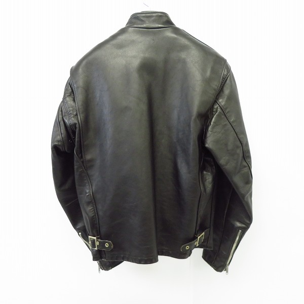 実際に弊社で買取させて頂いたSchott/ショット 642 ライナー付き レザー シングルライダースジャケット size：40の画像 1枚目