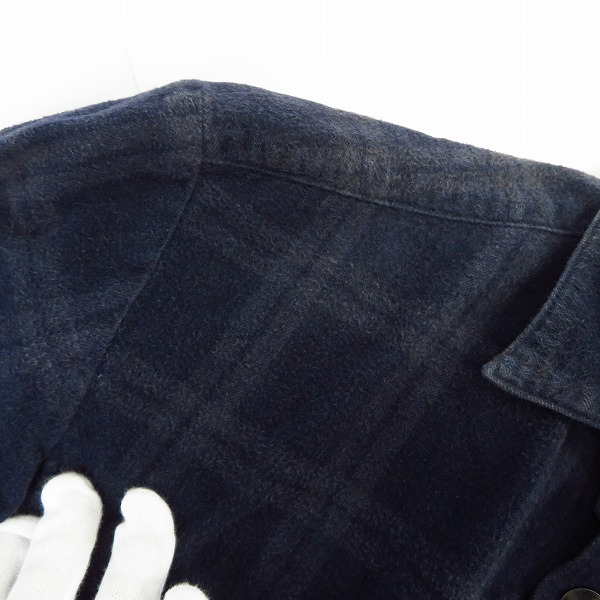 実際に弊社で買取させて頂いたDIET BUTCHER SLIM SKIN/ダイエットブッチャースリムスキン チェック柄 ロングシャツ の画像 6枚目