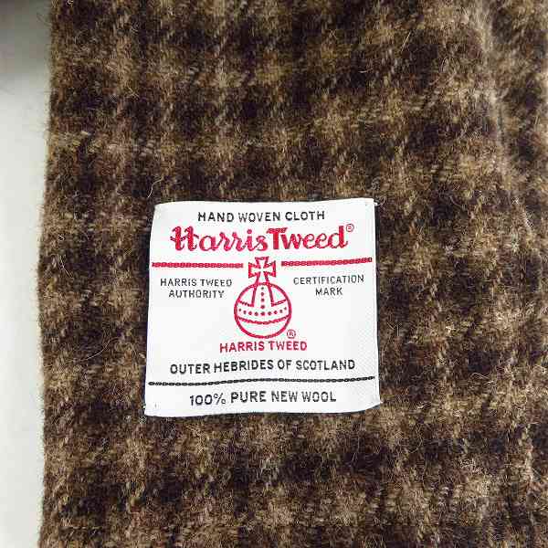 実際に弊社で買取させて頂いたURBAN RESEARCH×HARRIS TWEED/アーバンリサーチ×ハリスツイード チェックロングコート/Mの画像 4枚目