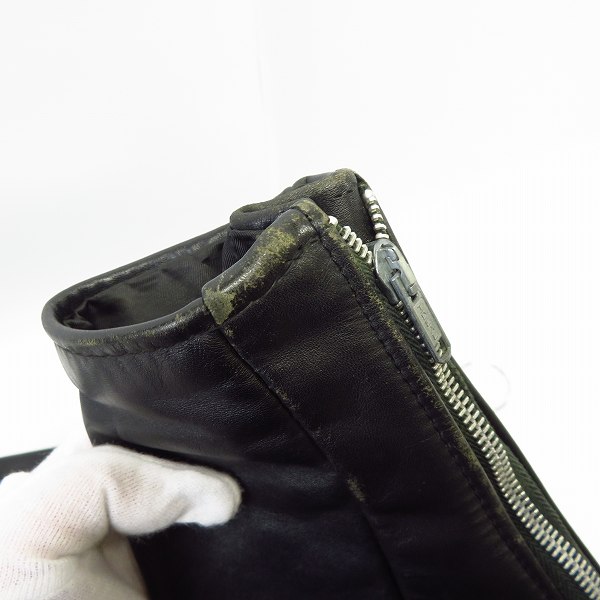 実際に弊社で買取させて頂いたSchott/ショット 642 ライナー付き レザー シングルライダースジャケット size：40の画像 5枚目