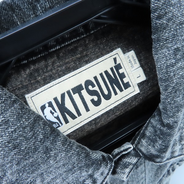 実際に弊社で買取させて頂いたMAISON KITSUNE/メゾンキツネ NBA デニムジャケット/Lの画像 2枚目