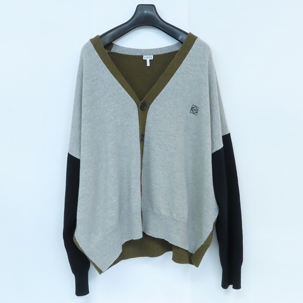 実際に弊社で買取させて頂いたLOEWE/ロエベ 21SS ウール カラーブロックカーディガン H526Y16K02/XS