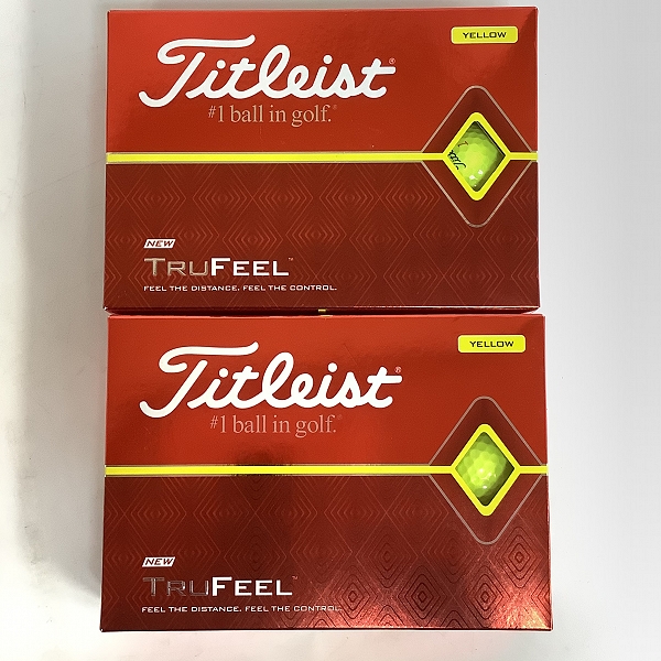 実際に弊社で買取させて頂いた【未使用】Titleist/タイトリスト TRUFEEL YELLOW ゴルフボール 2ダースの画像 2枚目