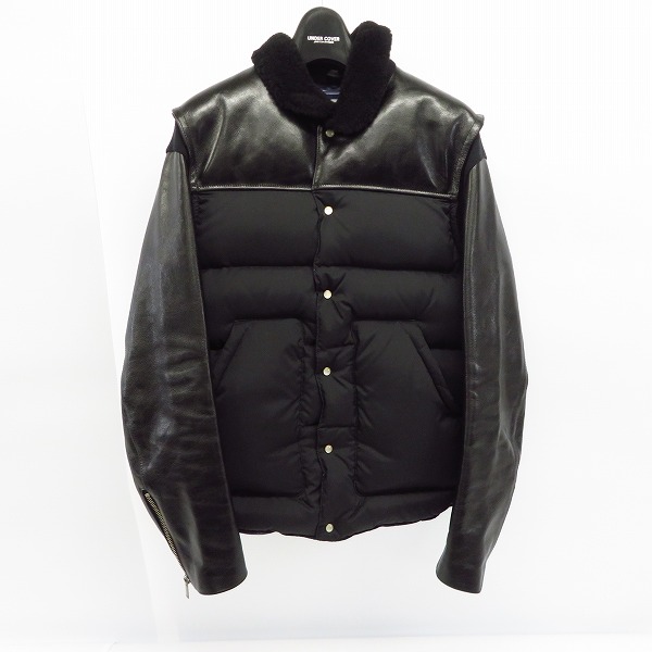 UNDERCOVER/アンダーカバー 12AW 袖レザーダウンジャケット J4205/2の 