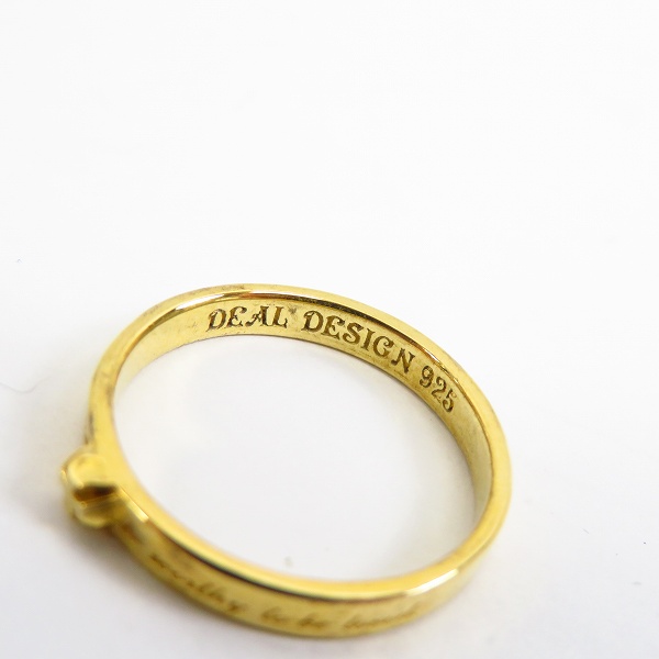 実際に弊社で買取させて頂いたDEAL DESIGN/ディールデザイン シルバー×ゴールド 2連 リング 11号の画像 7枚目