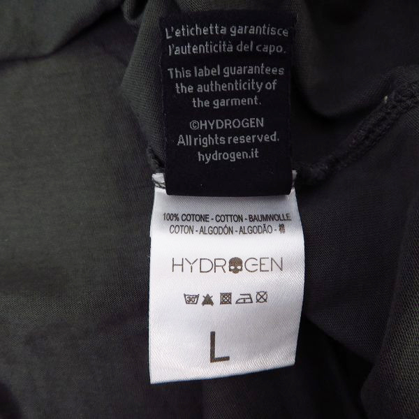 実際に弊社で買取させて頂いたHYDROGEN/ハイドロゲン 長袖Tシャツ スカルプリント ワッペン/Lの画像 3枚目