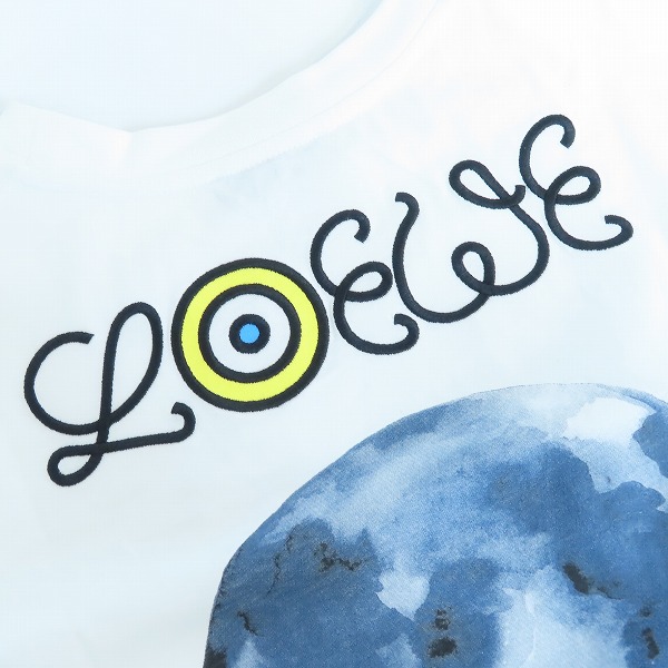 実際に弊社で買取させて頂いたLOEWE/ロエベ 21SS ブルームーンプリント バックロゴ刺繍Tシャツ H664341X65/XSの画像 5枚目