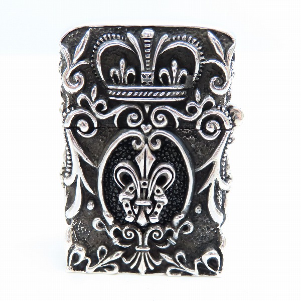 実際に弊社で買取させて頂いた【ギャラ付き】LEATHERS AND TREASURES/レザーズ＆トレジャーズ キングクラウンクレストジッポーライター/ガーネットの画像 1枚目