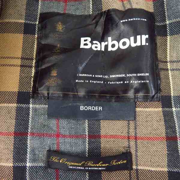実際に弊社で買取させて頂いたBarbour/バブアー BORDER JACKET/ボーダージャケット オイルドジャケット/C44の画像 2枚目