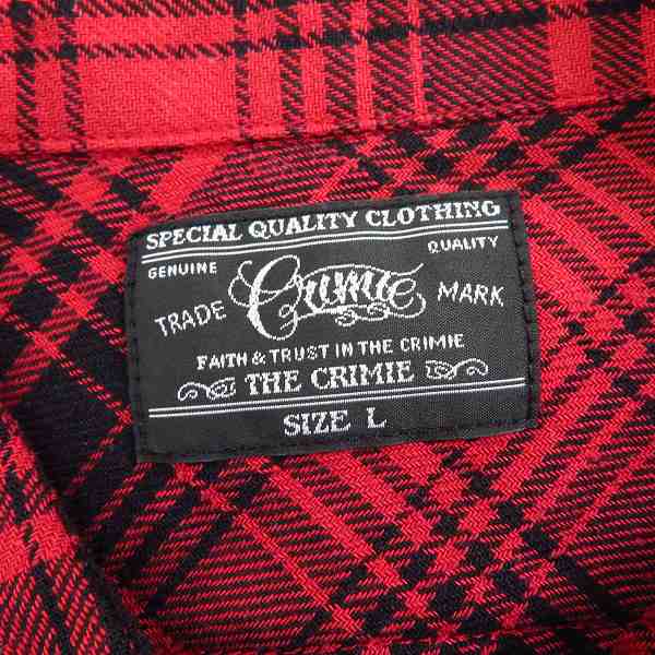 実際に弊社で買取させて頂いたCRIMIE/クライミー チェック 半袖シャツ Lの画像 2枚目