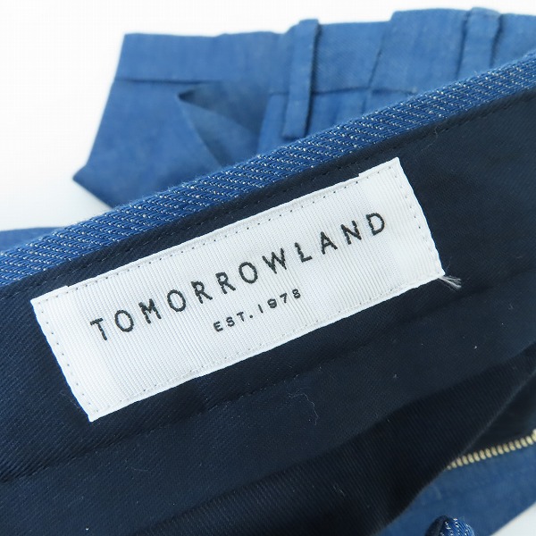 実際に弊社で買取させて頂いたTOMORROWLAND/トゥモローランド 日本製/リネン混 タックスラックスパンツ 750021/48の画像 2枚目