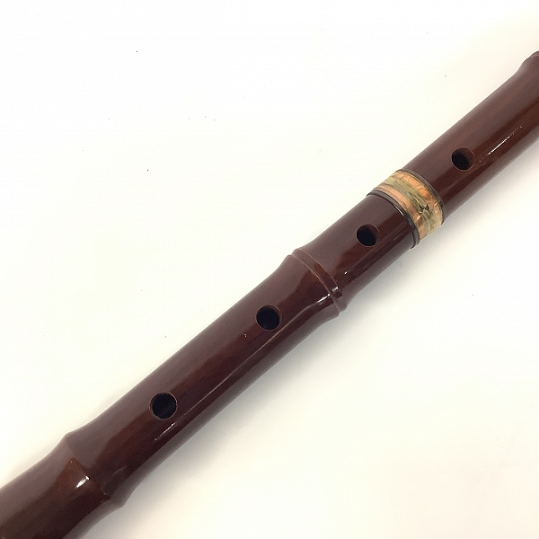 実際に弊社で買取させて頂いた【ジャンク】尺八 清風 琴古流 約60.5cm 木管尺八 和楽器の画像 4枚目