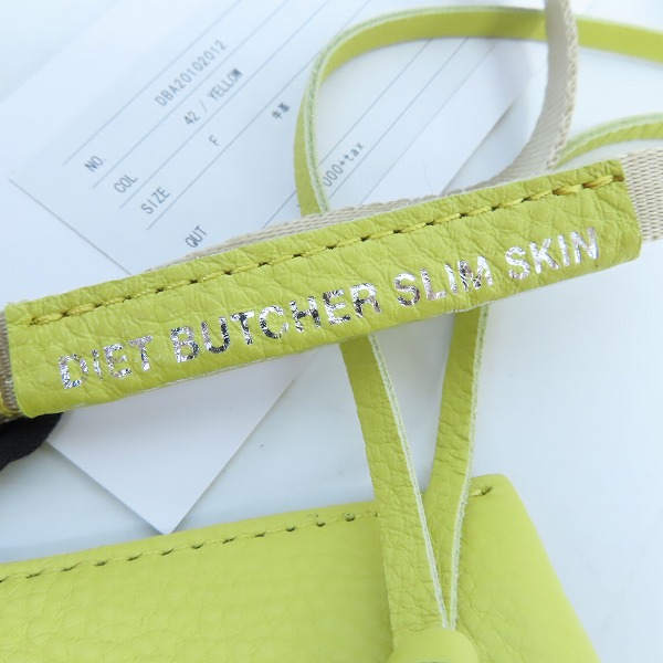 実際に弊社で買取させて頂いたDIET BUTCHER SLIM SKIN/ダイエットブッチャースリムスキン POACH/ポーチ 三角型/YELLOW DBA20102012/Fの画像 6枚目