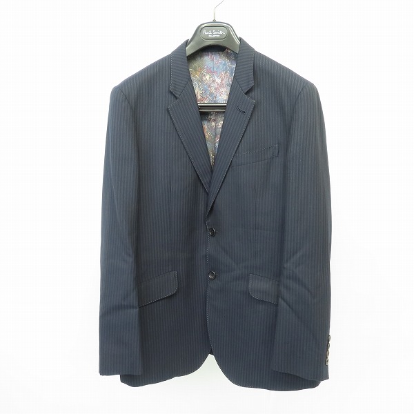 実際に弊社で買取させて頂いたPaul Smith collection/ポールスミスコレクション 裏地総柄 シルク混 ストライプ柄テーラードジャケット L