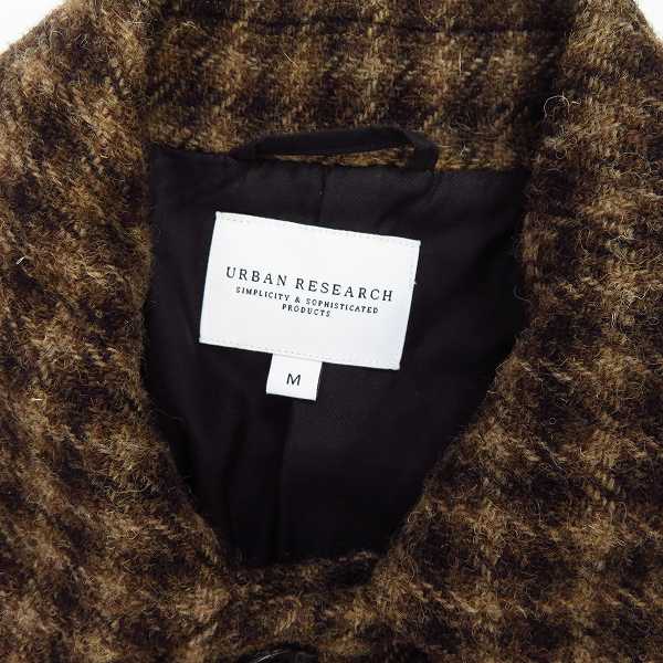 実際に弊社で買取させて頂いたURBAN RESEARCH×HARRIS TWEED/アーバンリサーチ×ハリスツイード チェックロングコート/Mの画像 2枚目